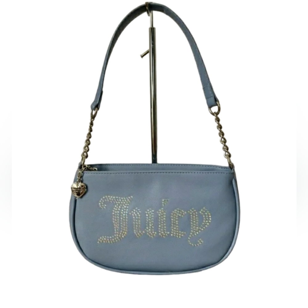 Juicy Couture slate blue shoulder purse
